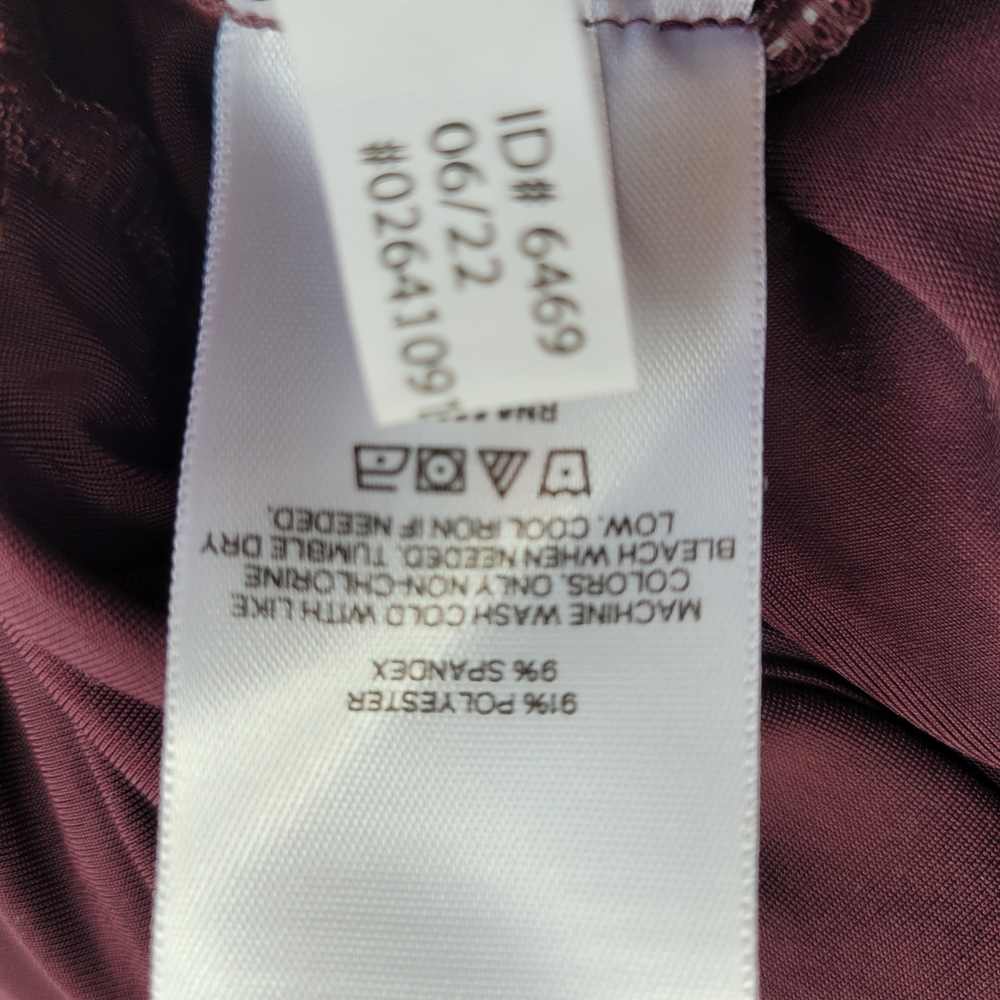 Express Maroon Gathered Bodysuit - Picture 4 of 5